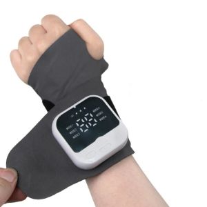 JMKMK 10 Modes Wrist Massager 29 Levels Cordless Rechargeable Hand Massage Protector Breathable Fabric Vibration Massage EMS Microcurrent Massager Office Use