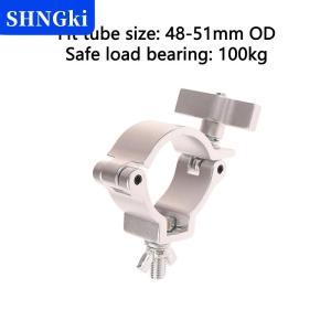 SHNGki Nhôm kẹp giàn ánh sáng chủ móc ánh sáng sân khấu O móng vuốt 48-51mm Ống kẹp móc di động DJ di chuyển đầu chú ý
