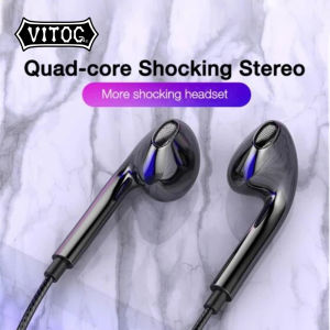 VITOG Heavy Bass Earphones Earbuds 3.5mm Wired Headphones Sport Gaming Headset With mic for Xiaomi huawei oppo vivo sony samsung Airdots Android Mobile Phone