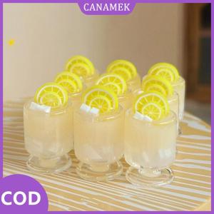 CANAMEK✨ 1pcs búp bê phụ kiện 1:12 Dollhouse nước đá chanh uống mùa hè Băng uống cốc đồ chơi thu nhỏ mô hình quà tặng trang trí