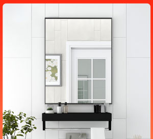 Square Mirror Wall Mirror Vanity Mirror Bathroom Mirror Kaca Cermin Cermin Bilik Makeup Mirror Cermin 浴室镜