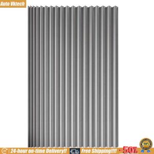 [Auto Vktech] Magnetic Folding Accordion Shower Curtain Waterproof Bath Curtain with Hook Room Divider Curtain for Shower Rooms Bathtubs Hotels Or Apartments