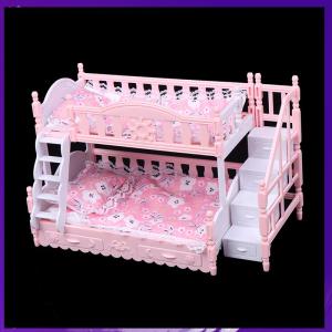 【Greenwind】 ตุ๊กตาจำลองขนาดเล็กยุโรปเจ้าหญิงคู่เตียงตุ๊กตาเฟอร์นิเจอร์ของเล่น