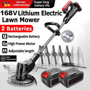 Portable Grass Cutter 168V Cordless Electric Lawn Mower Trimmer Rechargeable Portable Garden Pruning