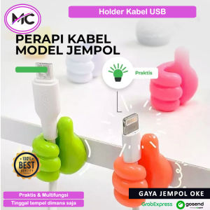 Klip Kabel Tempel Serbaguna Dinding 1 pcs Bentuk Jempol Holder Gantungan Cable Organizer USB Mobil Rumah Perapih Kabel Charger Praktis