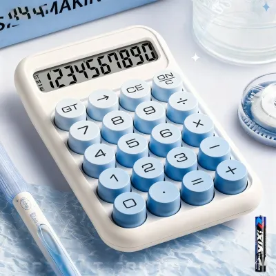 Korean Ins Cute Colorful 10 Digits Big Screen Calculator Gradient Mechanical Button Keys Calculator