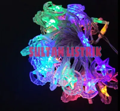 LAMPU HIAS NATAL BOLA ANGGUR BULAN BINTANG CRYSTAL / LAMPU TUMBLR LED / LAMPU MALAM
