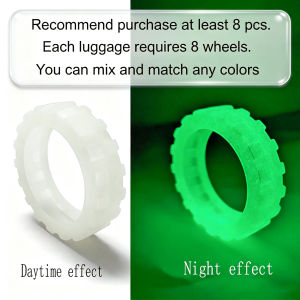 8PCS Silicone Luggage Wheel Protector Cover Anti‑Wear Noise Reduction Suitcase Caster Protective Ring Travel Luggage Accessories