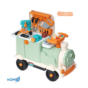 Mini Train Toys Multi Functional Play House / Medical / Kitchen / Tool Set / Toddler Scooter Trolley