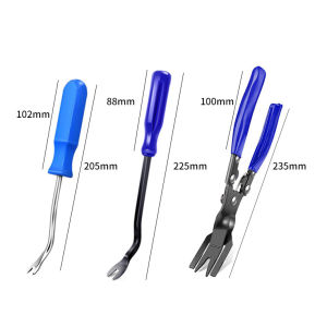Car Removal Screwdriver Hand Tool Car Door Trim Panel Fastener Nail Puller Removal Open Bridge Plate pry tool with red handle for automotive use Suitable for various car buckles