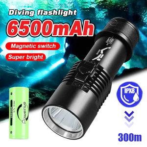 G-Gourd Senter Selam anti air tahan 20 jam + Baterai LED Diving super terang Waterproof IPX8