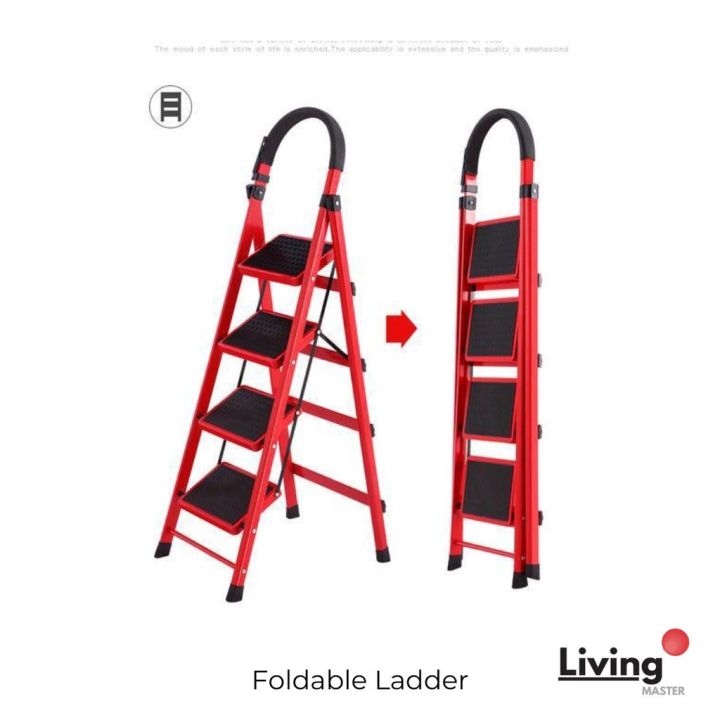 4/5/6 Tier Foldable Household Ladder Folding Ladder Herringbone