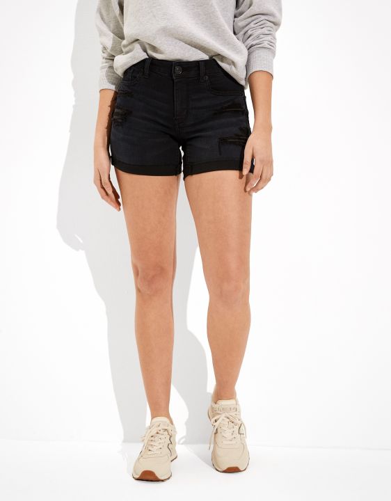 American Eagle Women's NE(X)T Level Low-Rise Denim Midi Short