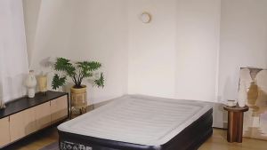 2026 Raised air mattress inflatable bed double air mattress flocking bed