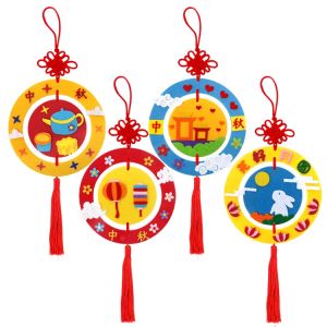 2025 中秋 Mid-Autumn Festival Decoration Itemsnon-woven Hanging Materials Package Childrens Toys Festival Gifts DIY Pendant Kids Creative Handmade Toys Gift