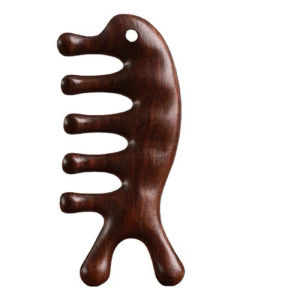 现货 Massage comb horn comb head massager按摩梳子防脱发头部经络梳小梳子随身檀木梳子女宽齿卷发梳大齿梳