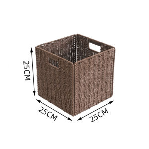 Rattan Basket Household Foldable Clothing Basket Toy Storage Hand-woven Basket with Hand Home Storage Box