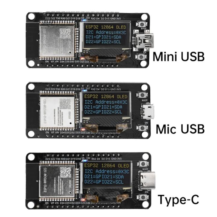 ESP32 ESP-WROOM-32D WIFI Bluetooth Development Board CH340 with 0.96 ...
