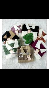 Sweater Rajut Cable Crop Top Fuji Terbaru
