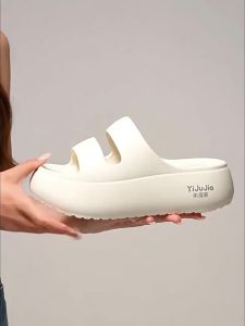 [Free Shipping] WomenS Summer Outdoor Slippers Non-Slip Soft-Soled Beach Sandals Outdoor Height-Increasing EVA Slippers