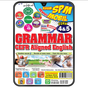 Buku Nota English Grammar Form 4 5 CEFR KSSM SPM Ringkasan Revisi Mobil