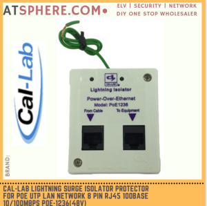 CAL-LAB Callab Cal Lab Lightning Surge Isolator Protector For POE UTP LAN Network 8 Pin RJ45 100Base POE-1236(48V)