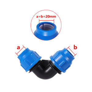 20mm Pe Pipe Ball Valve Accessories Quick Joint Elbow Three-way Diverter Plastic Ball Valve Coupler Connector PVC PE Tube Tee Reducing Connector Water Splitter Agriculture Garden Irrigation Pipe Conversion Connector Blue