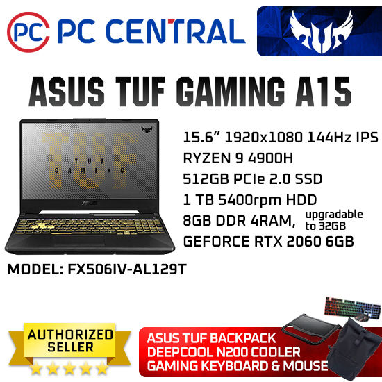 ASUS TUF (FX506IV-AL129T) Ryzen 4900H RTX 2060 8gb
