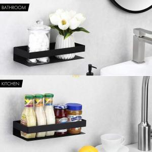 Bathroom Shower Shelf Lavatory Kitchen Storage Rack Wall Mounted Storage Holder Metal Cosmetic Shelves H260630
