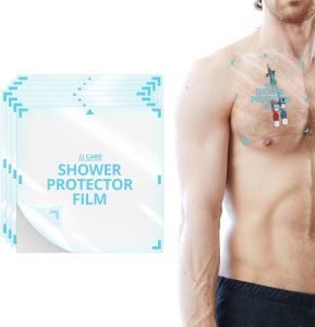 Shower Protector [Pack of 14] 9x9 Dialysis Catheter Shower Shileds Wound Cover PICC Line Water Barrier Colostomy Waterproof Bandage Protector 2 Week Supply