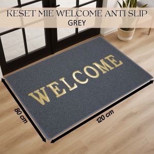 Keset PVC Welcome 80x120 Cm  Keset mie bihun - GREY