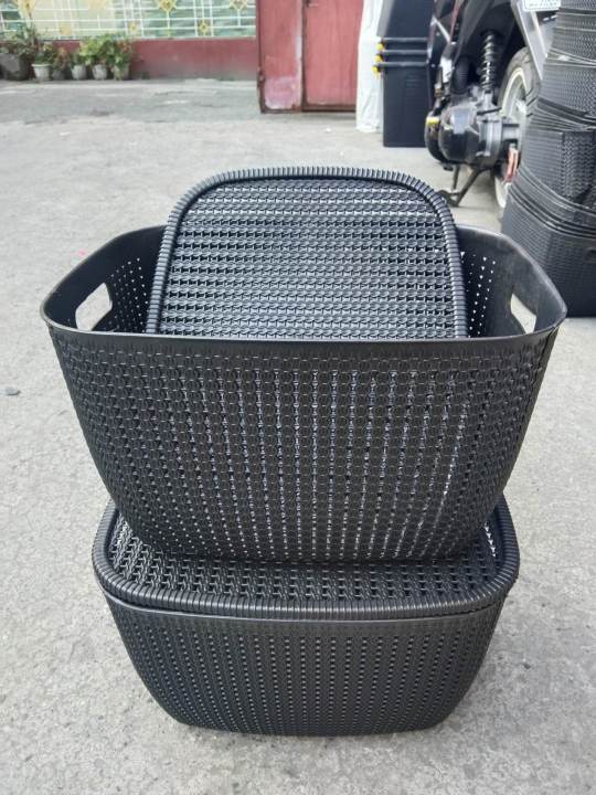  6203 Plastic Rattan multipurpose Storage Box Large Size Lazada PH