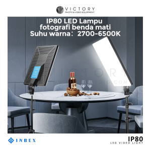 INBEX IP80 Lampu Foto LED 80W  Konten Kreator Lampu Studio Video Live