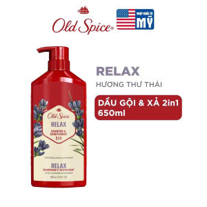 Dầu gội nước hoa Old Spice Relax 650ml hương thơm nam tính lưu hương lâu mang đến cảm giác tự tin cho bạn