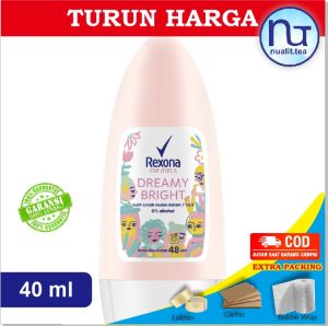 REXONA ROLL ON DEODORANT ANTIPERSPIRANT DREAMY BRIGHT FORMULA PENCERAH 0% ALKOHOL 40ML