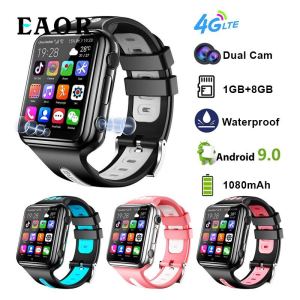 EAOR W5 4G Smartwatch สำหรับเด็ก Android 9.0 Dual Cam กันน้ำสมาร์ทนาฬิกา 1080 MAh GPS WiFi นาฬิกา โทรศัพท์สำหรับชายหญิงเด็ก Tracker