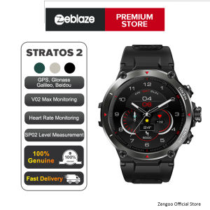 Zentronix Group Zeblaze Stratos 2 GPS Smart Watch AMOLED Display 24h Health Monitor 5 ATM Long Battery Life GPS Watch for Men Competible with iPhone Huawei Samsung Xiaomi iPad Asus Lenovo