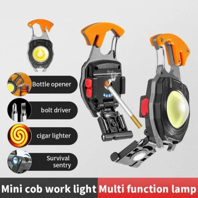 SENTER KOREK MULTIFUNGSIH 12 IN 1 Senter LED COB Multi Fungsi Outdoor Keychain Lighting