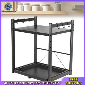 Winnereco Pull-Out Storage Rack Multi-Purpose Microwave Oven Storage Rack Household Countertop Organizer Kitchen Accessories