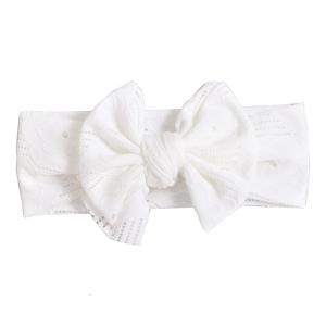 Toddler Elastic Hair Bows Wide Hair Band for Baby Girl Headdress Skin Friendly Fabric Soft Lace Headband Turban Headwrap