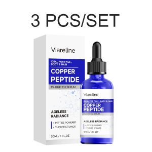 Copper Peptide Serum 1% GHK Cu Hydrating Body Scalp Fine Lines Even Skin Tone Brightening Gentle Formula Daily Care 30ml