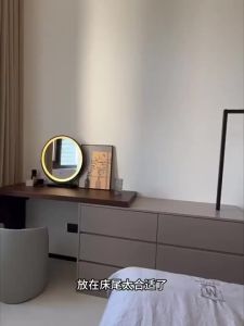 Dressing Table Solid Wood Ecological Board Makeup Table With Mirror Dimmable Multifunctional Drawer Cabinet