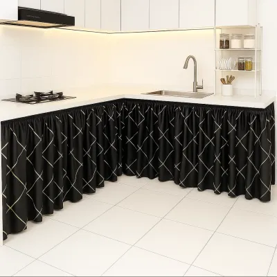 gorden kolong minimalis meja dapur 100x75cm gratis tali