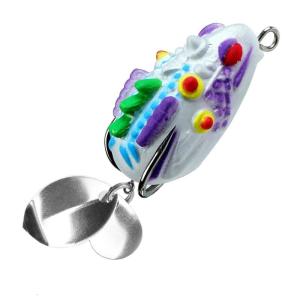 Simulated Soft Frogs Baits PVC Frogs Lures with Double Hook & Blade 3.5cm Ray Frogs Crankbait Lures Fishing Baits