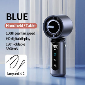 Quạt cầm tay di động tốc độ (1-100 cấp) quạtturbo điều chỉnh 3600mAh quạt cá nhân sạc lại cho du lịch cắm trại ngoài trời