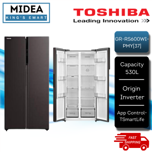 Toshiba 530L Side By Side Dual Inverter Refrigerator GR-RS600WI-PMY(37) / Wifi Smart Control / Peti Sejuk 冰箱 Fridge GR-RS600WI-PMY