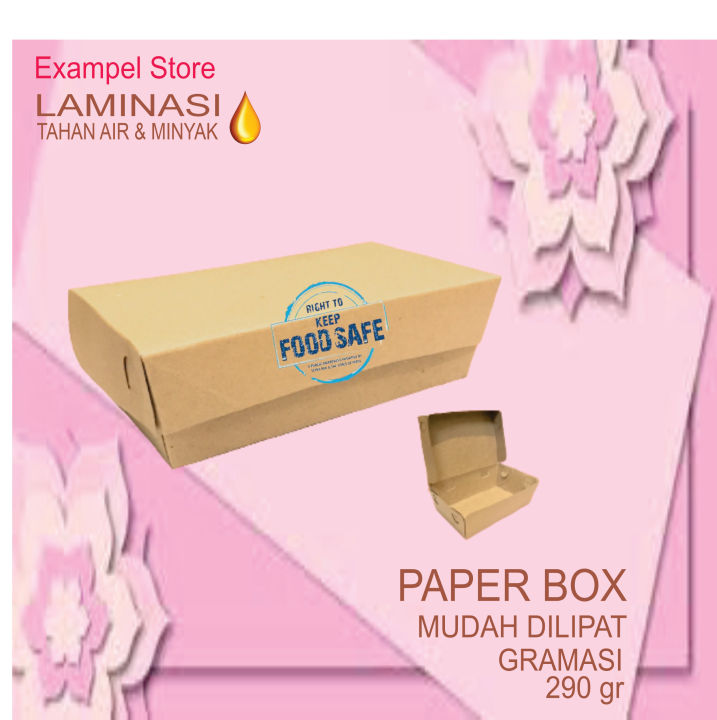 lunch box dus makanan ( isi 50 ) box makanan kotak kekinian untuk