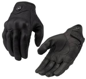 Original Icon Full Leather Glove Touch Screen Glove Motorcycle Perforated Pursuit Riding Glove Sarung Tangan Motor
