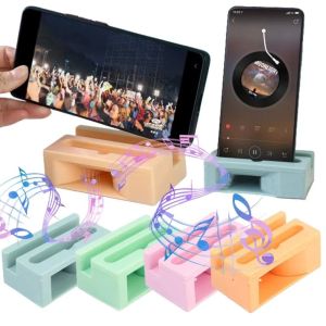 OTYRF พลาสติกทำจากพลาสติก แท่นวางโทรศัพท์มือถือ ขาตั้งโทรศัพท์แนวตั้ง ฐานลำโพงฐาน ที่ยึดลำโพงโทรศัพท์มือถือ ขาตั้งลำโพงโทรศัพท์ ของตกแต่งโต๊ะ เครื่องขยายเสียง ห้องครัวห้องน้ำห้องน้ำ