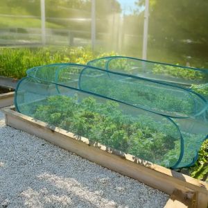 RAFELLA Foldable Plant Protection Netting Bird Control with Ground Stakes Garden Row Covers Easy Setup Raised Beds Mesh Plant Cage Outdoor Gardening